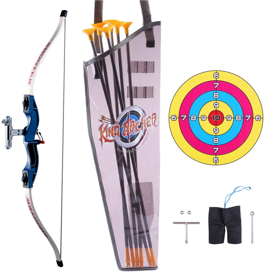 ANNA SHOP Bow and Arrow Set for Kids Toy Archery Set with Target, Soft Sucker Arrow with Stock