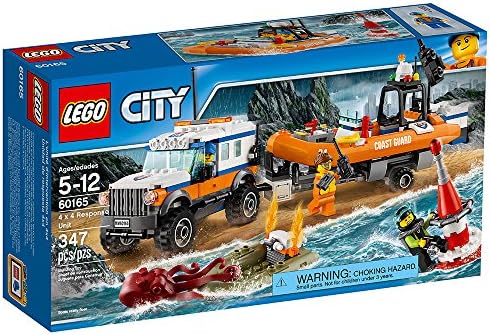 Amazon.com: LEGO City Coast Guard 4 x 4 Response Unit 60165 Building Kit (347 Piece): Toys \u0026 Games