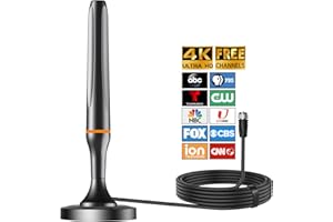 QGCLEARSO TV Antenna for Smart TV. It effortlessly receives Free Local Channels and is Compatible not only with 4K 1080p Fire TV but Also with Older Television Models.