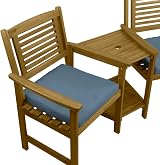 Monster Shop Wooden Companion Love Seat Garden Set 2 Cushions Acacia view 8
