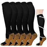 Hi Clasmix 5 Pairs Copper Compression Socks for Men