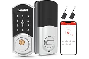 Smart Deadbolt Lock Front Door, Hornbill Keyless Entry Door Lock with Keypads, Bluetooth Smart Locks Work with Alexa, Digital