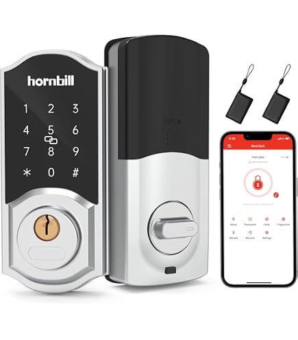 Serrure Connectée SMONET A1 - Entrée Sans Clé, Clavier Numérique, Pêne Dormant - Noire