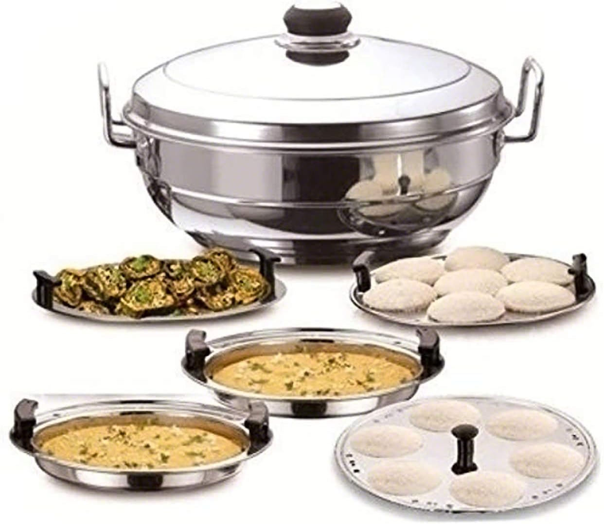 Buy QSEC Heavy Stainless Steel Idli Cooker Multi utility Kadai Steamer