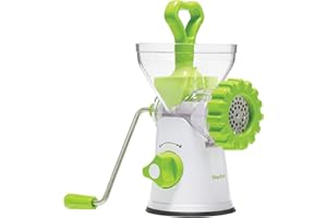 Starfrit Manual Meat Grinder - Include 2 Blades and a Funnel for Homemade Sausages