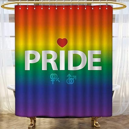 Amazon Com Anhounine Pride Shower Curtains Fabric Abstract