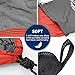 Forbidden Road Swing Camping Hammock 210D Nylon with Straps (Grey/Red, Double)
