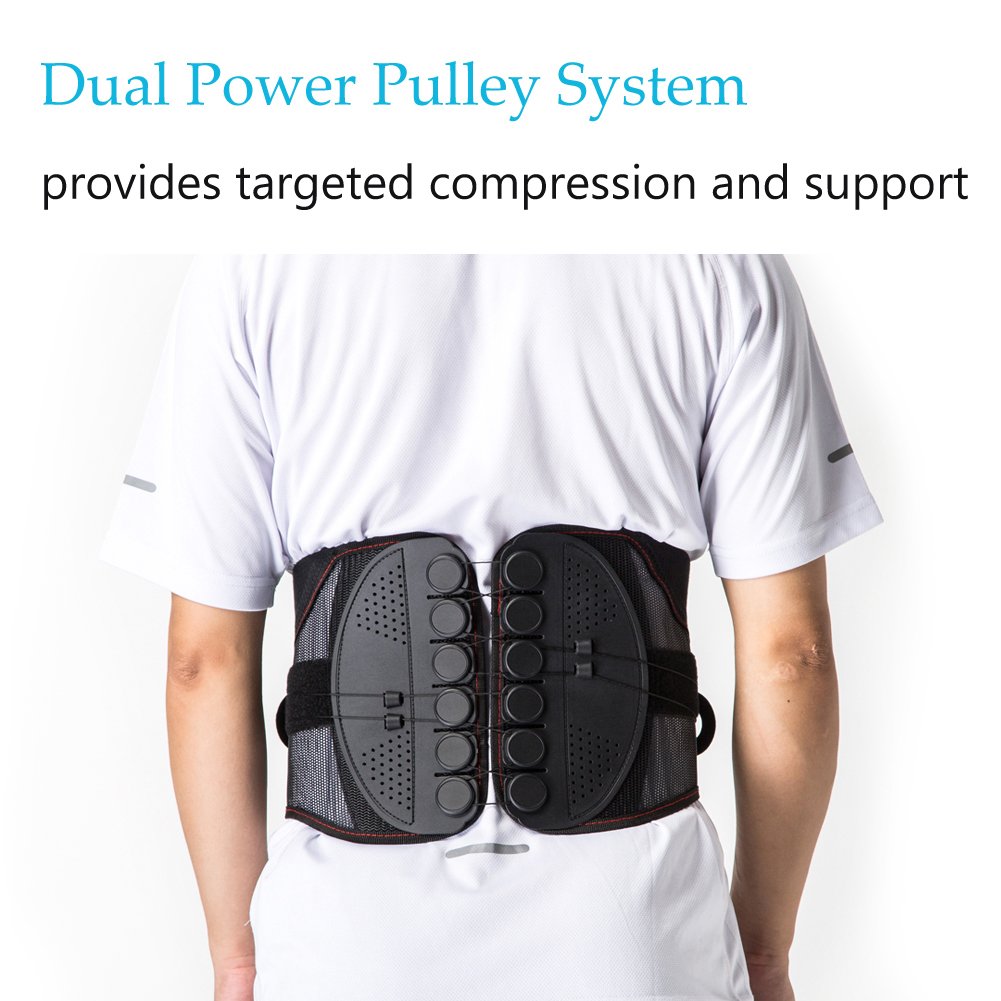 Lumbar Support Brace, Adjustable Spinal Back Belt Fusion