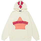 Vamtac Pink Star Hoodie Oversized Graphic Hoodies Men Y2K Long Sleeve Pocket Pullover Fall Hoodie 2026 Trendy Tops