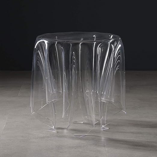 Amazon Com Ztcws Clear Acrylic Round Display Riser Tea Table For Living Room Sofa Side Coffee Table Decoration In Bedroom Lounge Reception M Home Kitchen
