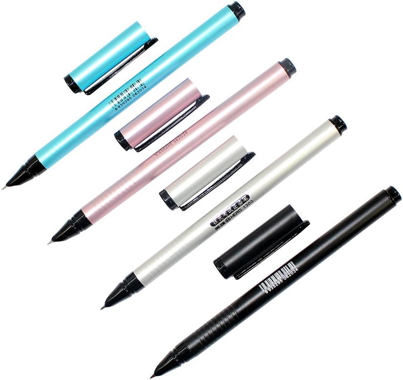 Ranvi Hero 1303 Scholarship Test Fountain Pen, 0.5MM Fine Nib, 4 PCS, 4 Colors(sliver, black, blue, pink) - Image 4