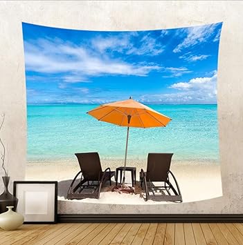 Amazon.com: Huanxidp Tapestries Hermosa Vista Al Mar Silla ...