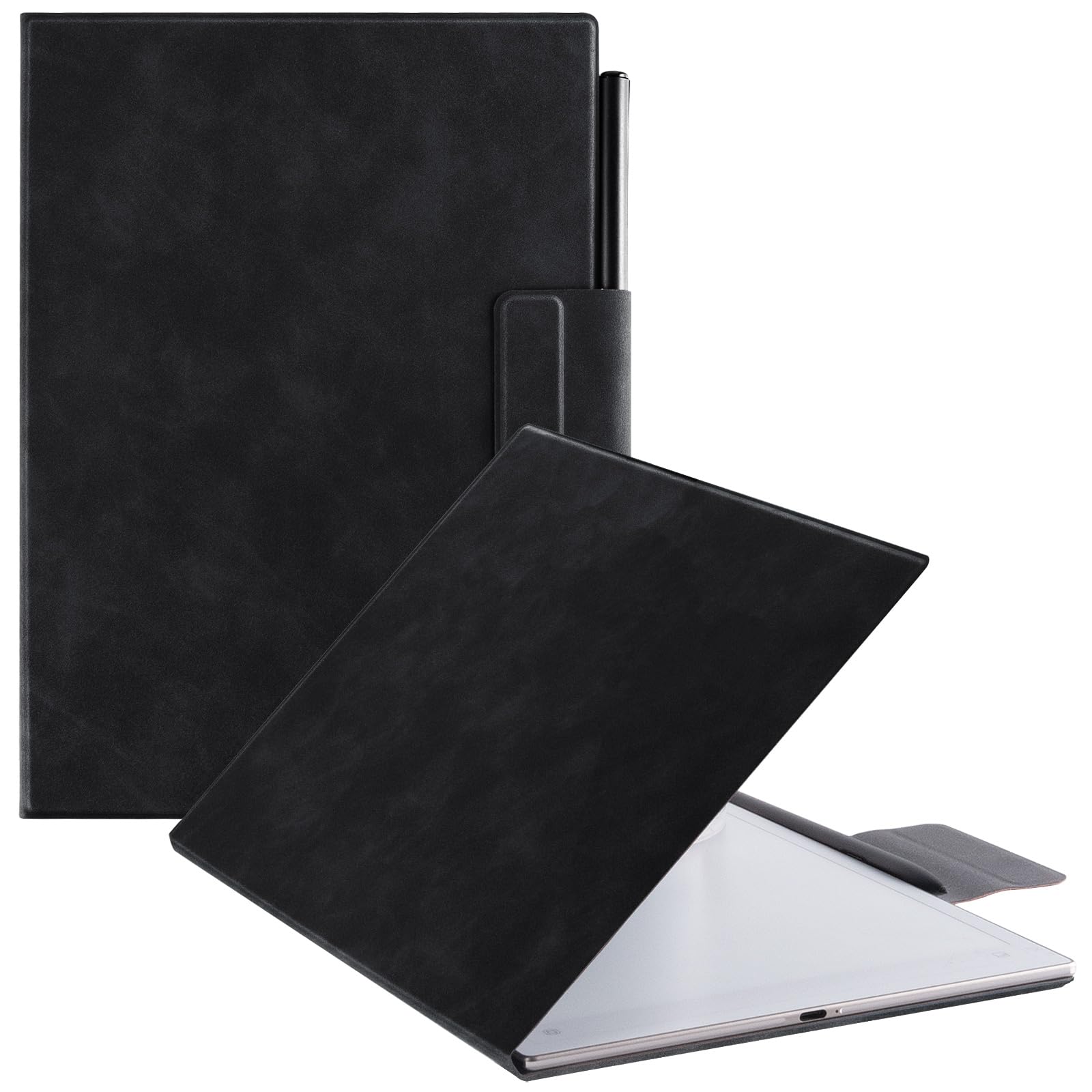 Photo 1 of BOZHUORUI Magnetic Case for 10.65" iFLYTEK AINOTE 2 Paper Tablet,Pen Buckle Design,Slim & Lightweight,PU Leather Protective Folio Cover with Auto Sleep/Wake Function (Rock Black)