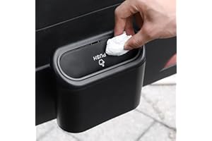 Car Trash Can, Mini Vehicle Trash Bin, Portable Automotive Storage Box, Compact Car Garbage Can, Car Organizer for Waste Disp