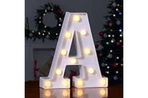 Foaky Light Up Letters,Marquee Letters,Engagement Party Decorations Letter Lights Sign for Night Light Wedding Birthday Party Christmas Lamp Home Bar Decoration (A)