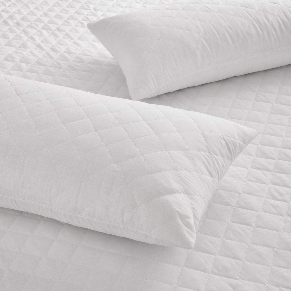 The Bettersleep Company Brand Waterproof Quilted Microfibre Pillow Protector Pair (2 per pack) 48cm x 74cms (19"x29") standard UK size - Hotel Quality Anti Dustmite, Waterproof, Absorbent, Breathable & Fully Fitted