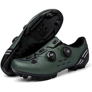 Cycling Shoes Men & Women Road/Mountain – SPD Self-Locking System, Lightweight & Breathable Bike Shoes with Flat Sole for Roa