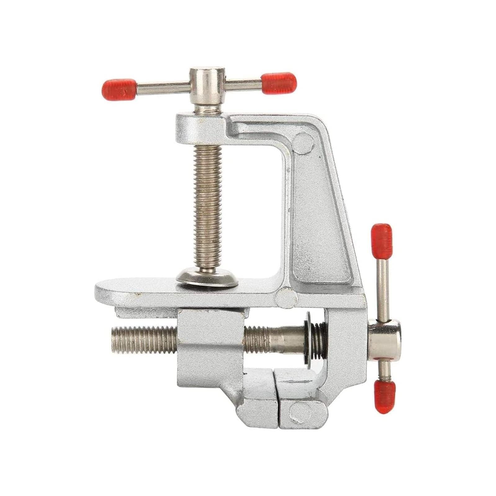 Mini Table/Bench Vise, Aluminum Alloy Mini Vise Hobby Table Craft Jewelry Clamp Vice Repair Tool with Adjustable Jaw, Hobby Clamp On Table Bench Vise Mini Tool Vice