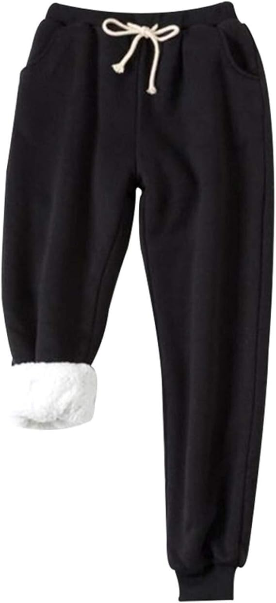 Women's Comfy Sweat Pants Autumn Winter Women Fleece Lined Sweatpants