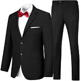 Mens Suits Slim Fit Prom Homecoming Suit for Men Wedding Business Tux Outfit 2 Piece Suit Jacket Blazer ＆Pants Set