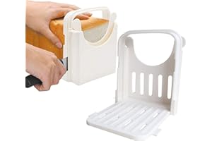 Fastwolf Bread Slicer,Adjustable Toast Slicer Toast Cutting Guide for Homemade Bread,Foldable Bread Toast Slicer Bagel Loaf Slicer Sandwich Maker Toast Slicing Machine with 5 Slice Thicknesses