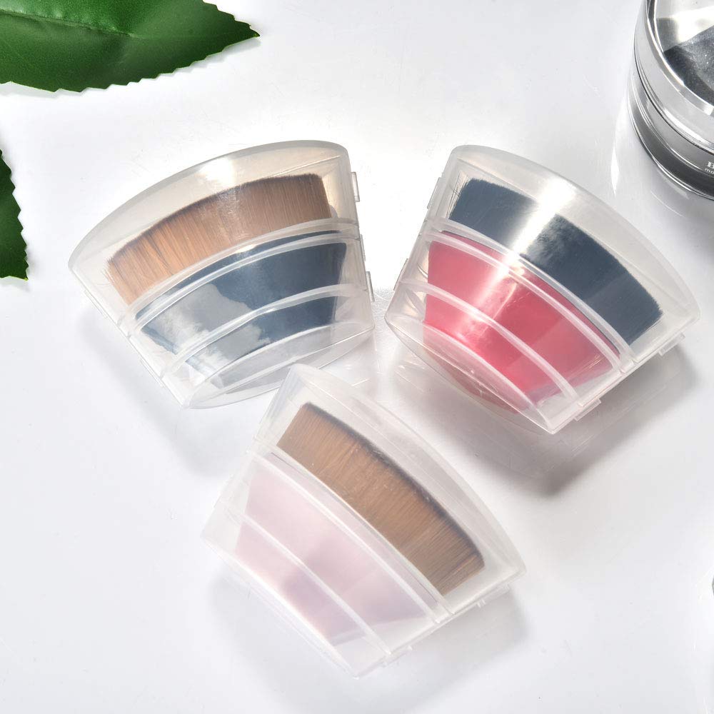 Foundation Makeup Brush Flat Top Kabuki Hexagon Face Blush Liquid Powder Foundation Brush for Blending Liquid, Cream or Flawless Powder Cosmetics(pink): Beauty