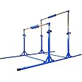 MARFULA Gymnastics Double Horizontal Bars 3Play Parallel Bars Uneven Bars Gymnastics Training Kip Bar with 304 Stainless Steel Regulating Arms & Fiberglass Rail for Indoor Outdoor Home Club Use
