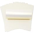 10 x A4 White with Gold Shimmer Pearlescent Shimmer Paper 32lb Bond Double Sided Suitable for Inkjet and Laser Printers