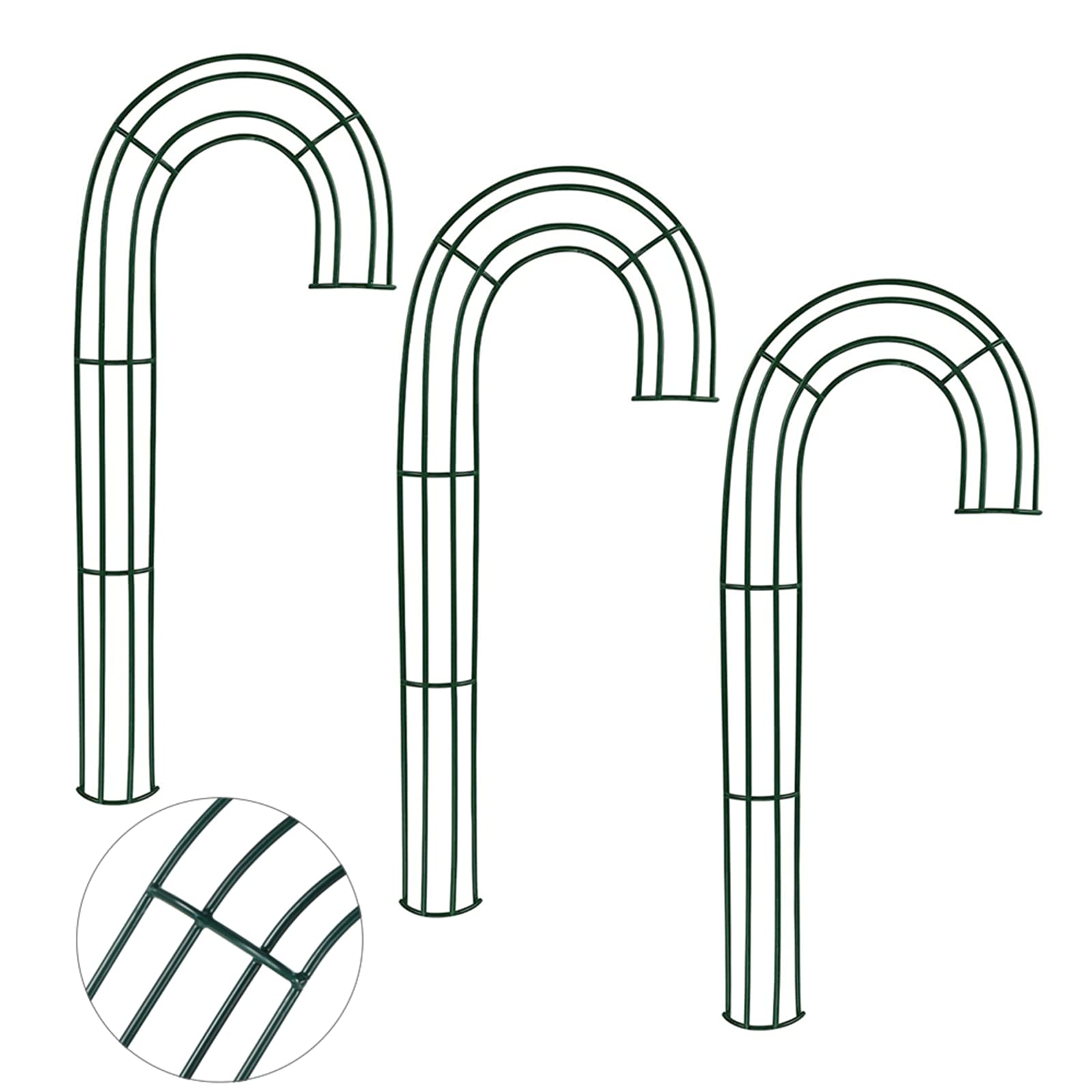 3Pack 12Inch Green Christmas Wire Wreath Frame Candy Cane Shaped Metal Wreath Frame Making Wire Wreath Form Flower Wreath Frames for DIY Floral Crafts Xmas New Year Door/Wall Decor Wreath Supplies…
