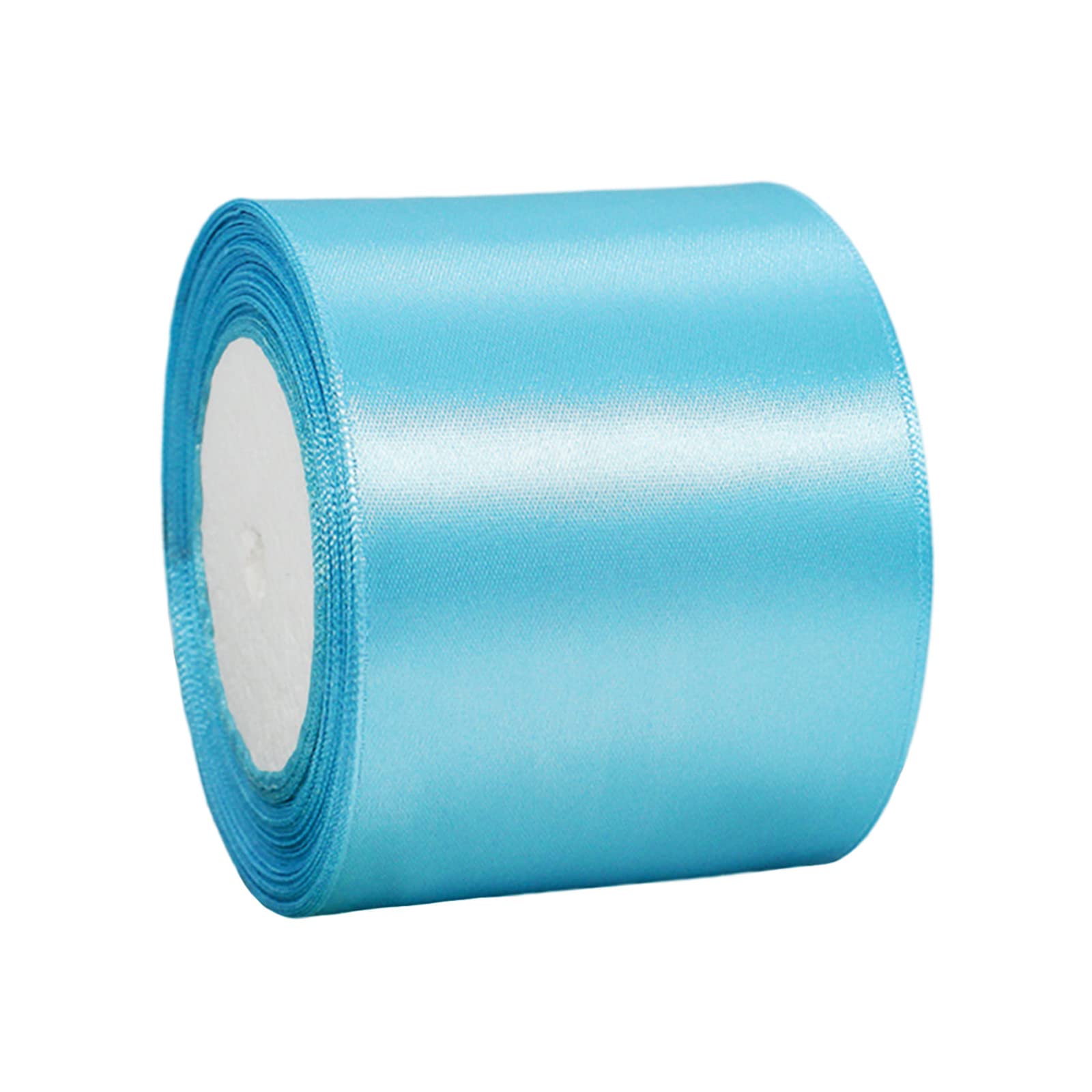 75mm Wide Thick Pastel Blue Ribbon for Gift Wrapping,22m 3Inch Large Fabric Satin Ribbon Baby Blue Bow for Gift Wrapping,Ribbons for Crafting,Wedding,Car,Presents,Cake,Christmas Decorations