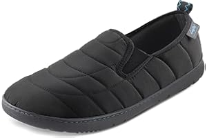 LazyStep Men's Loafer Slippers with Memory Foam and Indoor Outdoor House Shoes