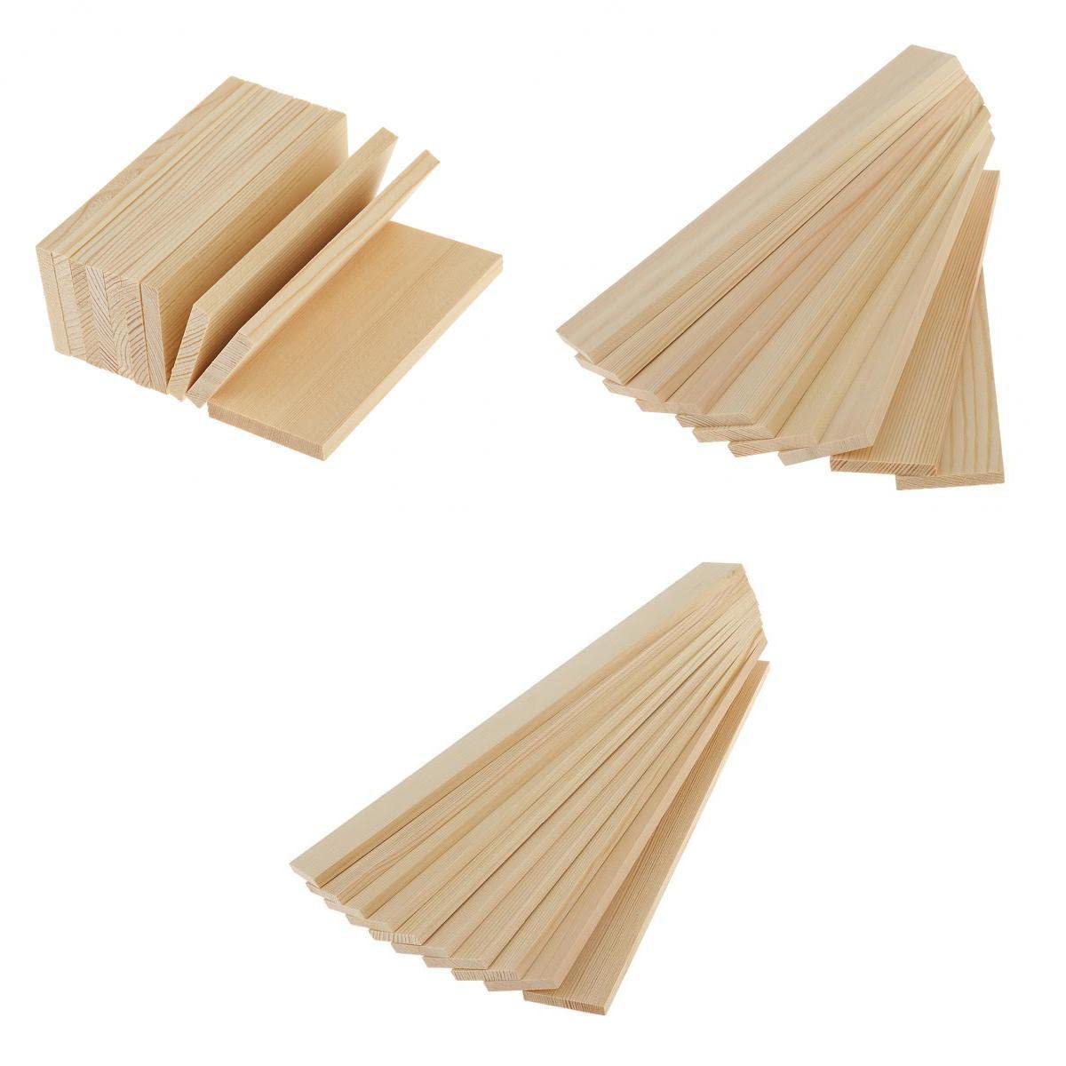 MagiDeal 30 Pieces Natural Wooden Shape Wood Board Panels for Modelling Crafts Making Supplies