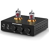 Douk Audio P7 Phono Preamp: Vacuum Tube Turntable Preamplifier with Balanced XLR Output, High-Pass Filter, Bass & Treble Control, Bypass for MM Record Player, Amplifier, Speaker
