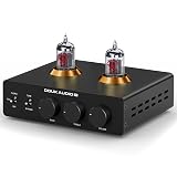 Douk Audio P7 Phono Preamp: Vacuum Tube Turntable Preamplifier with Balanced XLR Output, High-Pass Filter, Bass & Treble Control, Bypass for MM Record Player, Amplifier, Speaker