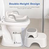 Maliton Potty Training Toilet Seat with 2 Step Stool Grey view 3