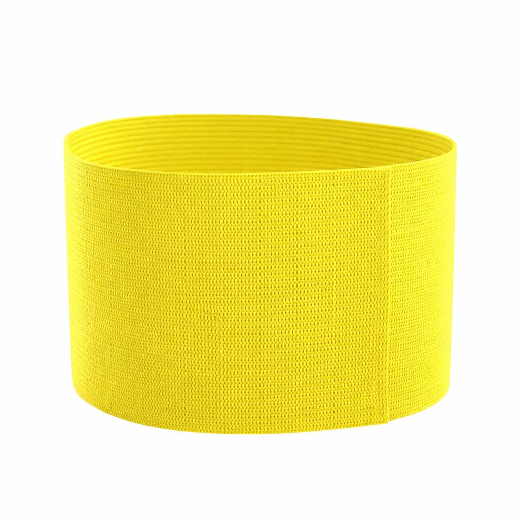 Football Captain Armband, Adjustable Child Youth Sports Team Band Elastic Nylon Outdoor Training Competition Practice(Yellow)