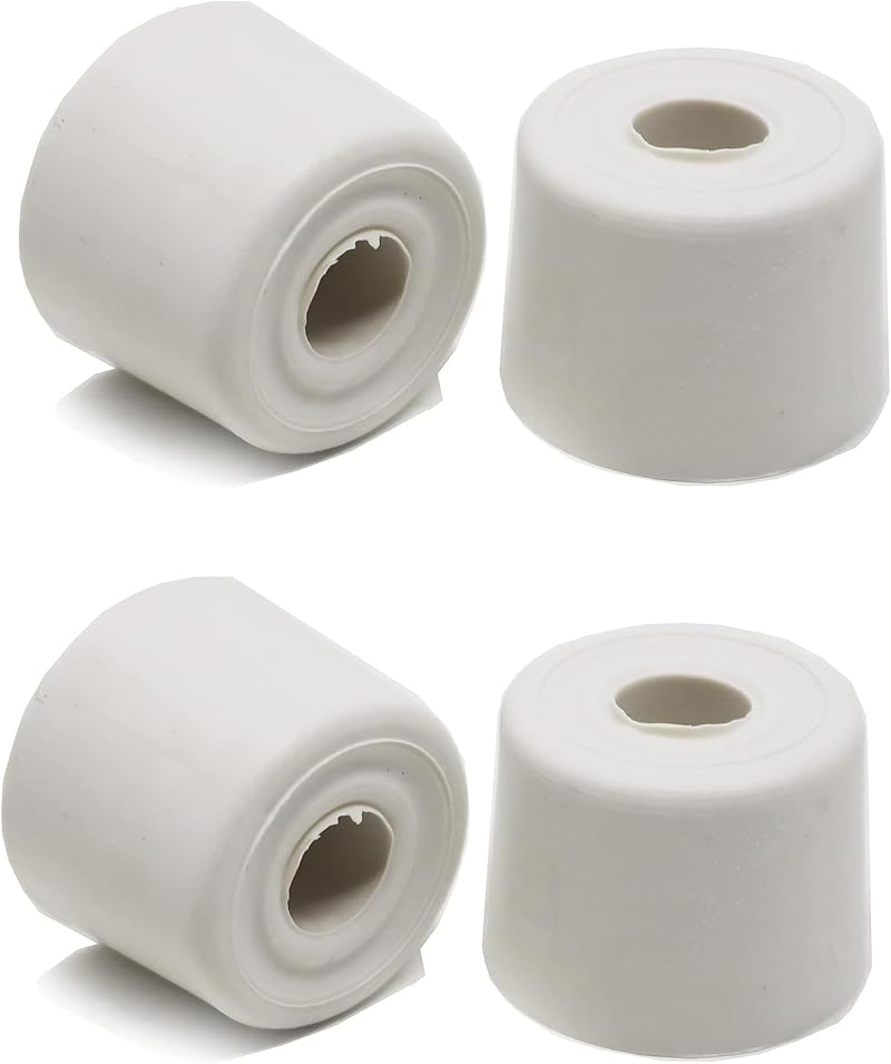 fiXte Medium Wall Floor Mounted Rubber Door Stopper Bump Stop 28mm White Pack
