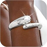 Long tiantian Gold Bangles for Women Chunky Bangle Cuff Bracelets Stack Non Tarnish Trendy Jewelry Set Gifts for Her