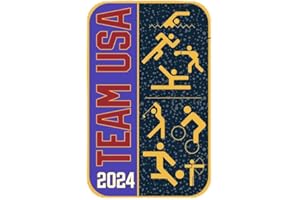 HONAV 2024 Paris Olympic Team USA Pictogram Glitter Lapel Pin