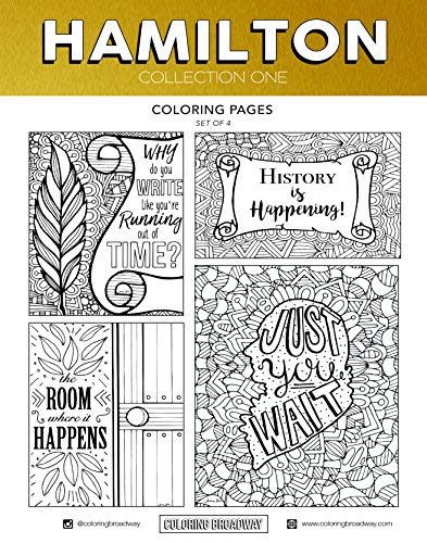 Download Coloring Broadway Hamilton Card Stock Coloring Pages 8 1 2 X 11 Set Of 4 Individual Designs Buy Online In Brunei At Brunei Desertcart Com Productid 76301074