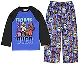Five Nights at Freddy's Game Over Group Two Piece Youth Blue Pajama Set (Small, 4)