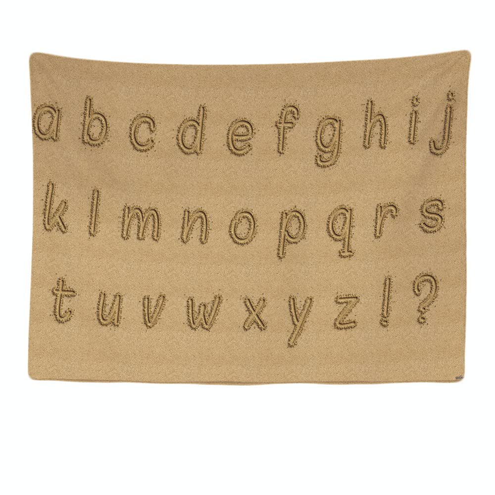 Ulticool - Appeso a Parete Home Decor - Alphabet Learn Children Beach - 200 x 150 cm Large - Wall Tapestry Carpet Murals - Decorative Tapestries for Bedroom Living Room