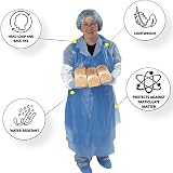 HOT BARGAINS 100 Blue Disposable Aprons 70 x 120cm 10µm Pack of 100 view 4