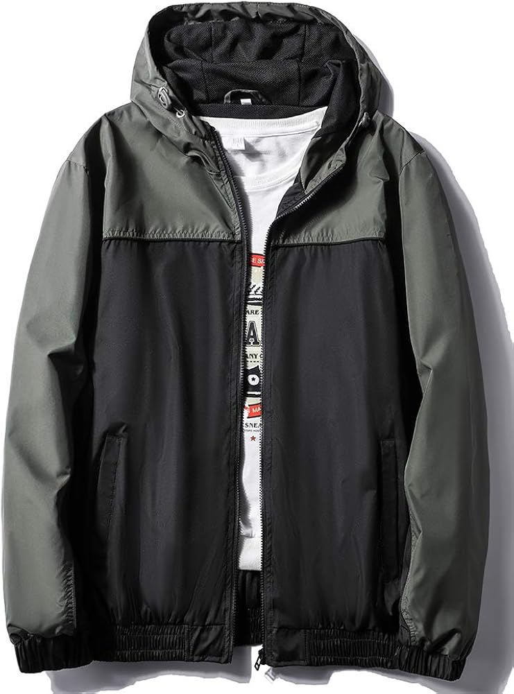 MADHERO Mens Windbreaker Jacket Lightweight 90s Retro Wind Breakers: Clothing