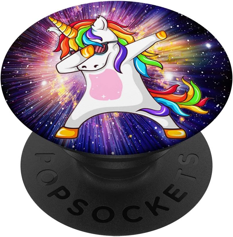 Phenomenal Space Background unicorn cute Dabbing Unicorn PopSockets PopGrip: Swappable Grip for Phones & Tablets