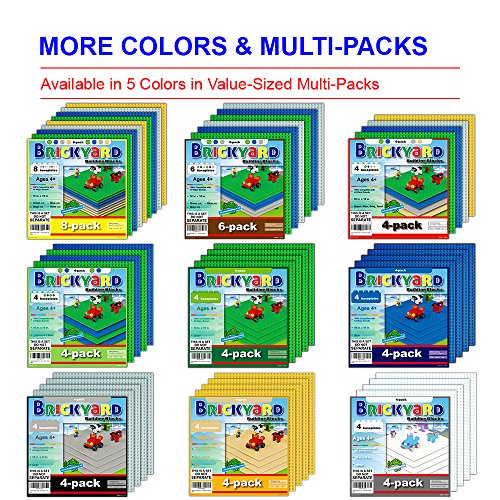 Brickyard Building Blocks Baseplates, Large Thick Base Plates for - Main Image