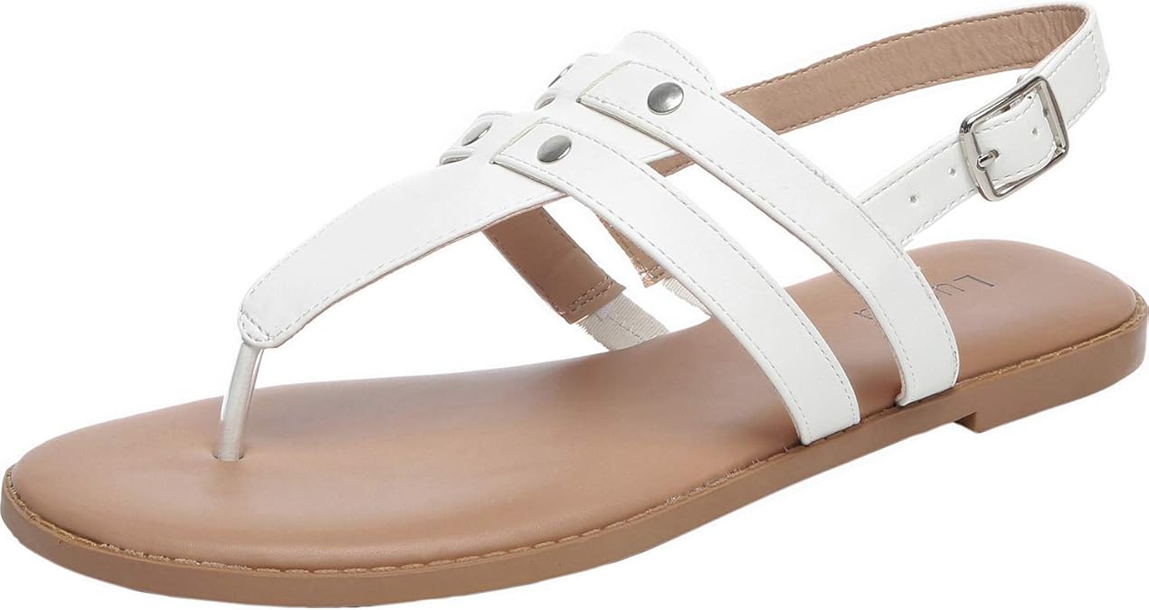 women's white thong sandals