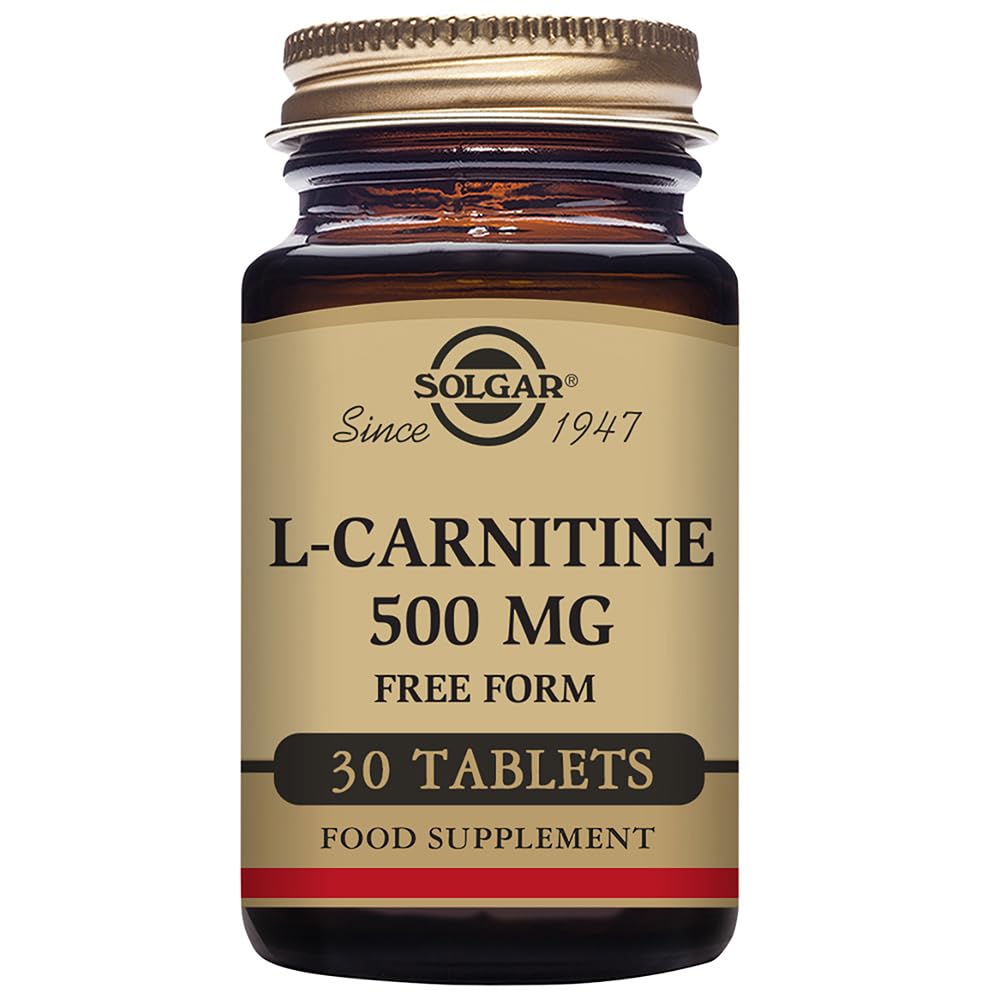 Solgar 500 mg L-Carnitine Tablets - Pack of 30 - Metabolism Support - Helps Transport Fatty Acids - Vegan, Gluten Free and Kosher