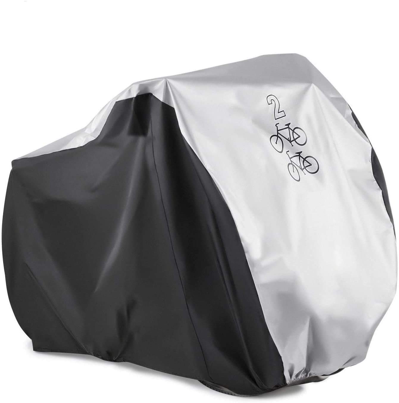 KOKOMALL Bike Cover for 2 Bikes Waterproof Outdoor Indoor Bicycle Covers for Outside Storage Dustproof UV Protection