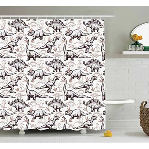 dinosaur shower curtain